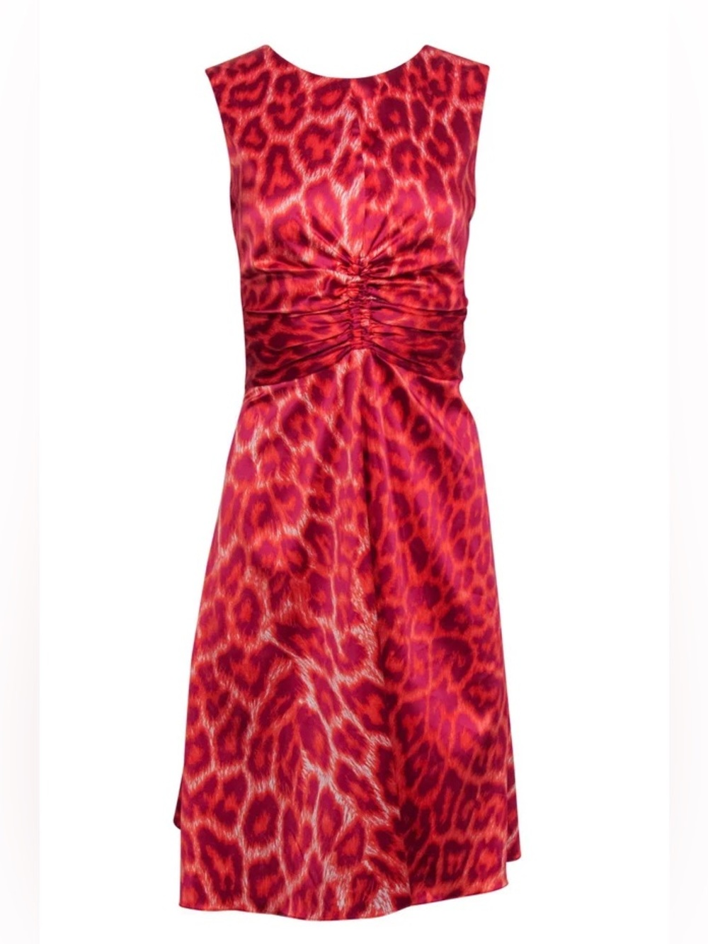 Just Cavalli orange pink leopard Y2K vintage sleeveless dress size 38 or US 2